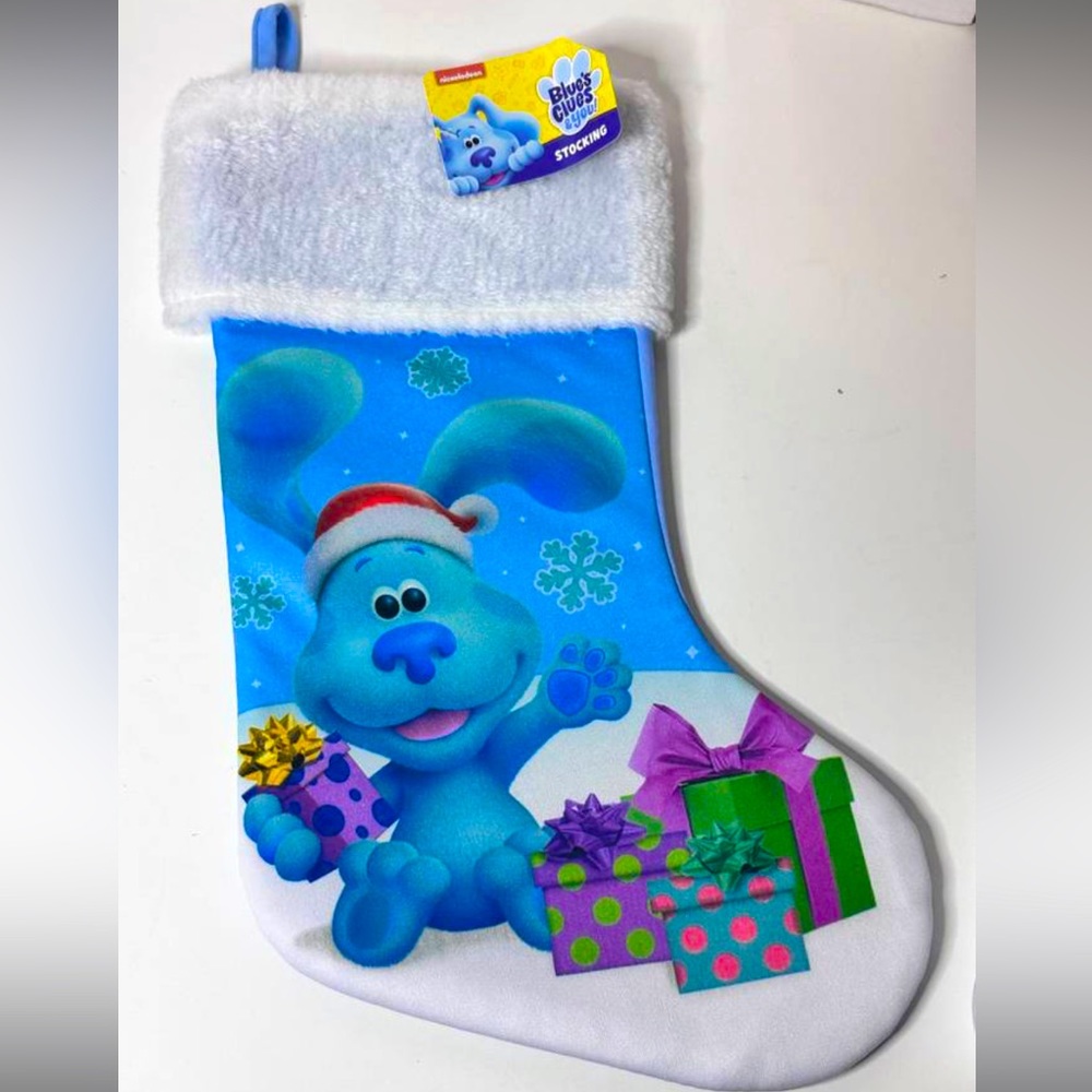 Nwt Nickelodeon Blues Clues & You Blue Christmas Stocking 14.5 “Long